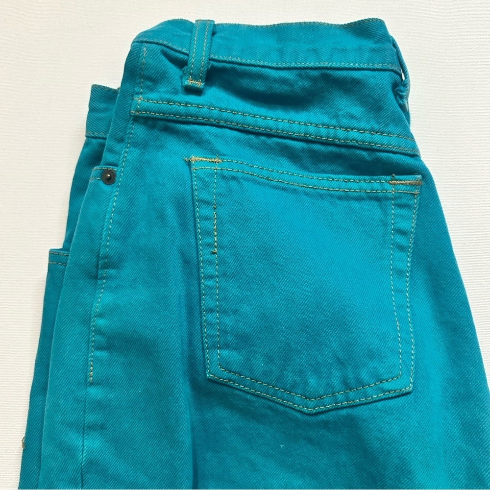 Guess by George Marciano Vintage 80’s Turquoise Teal Denim Jeans Size 32 - Picture 2 of 10